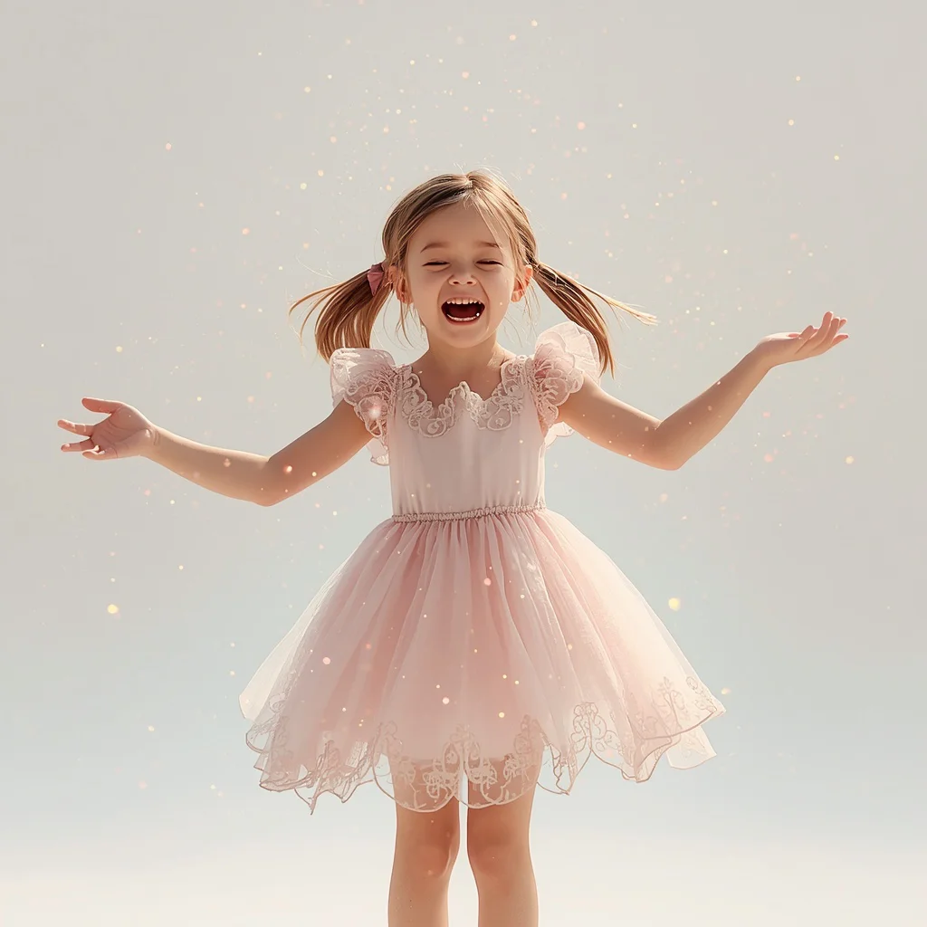 Cute Girl Playing with a Swarm of Adorable Glimmering Dust Motes | Traditional prompt for girl online — AI image prompt