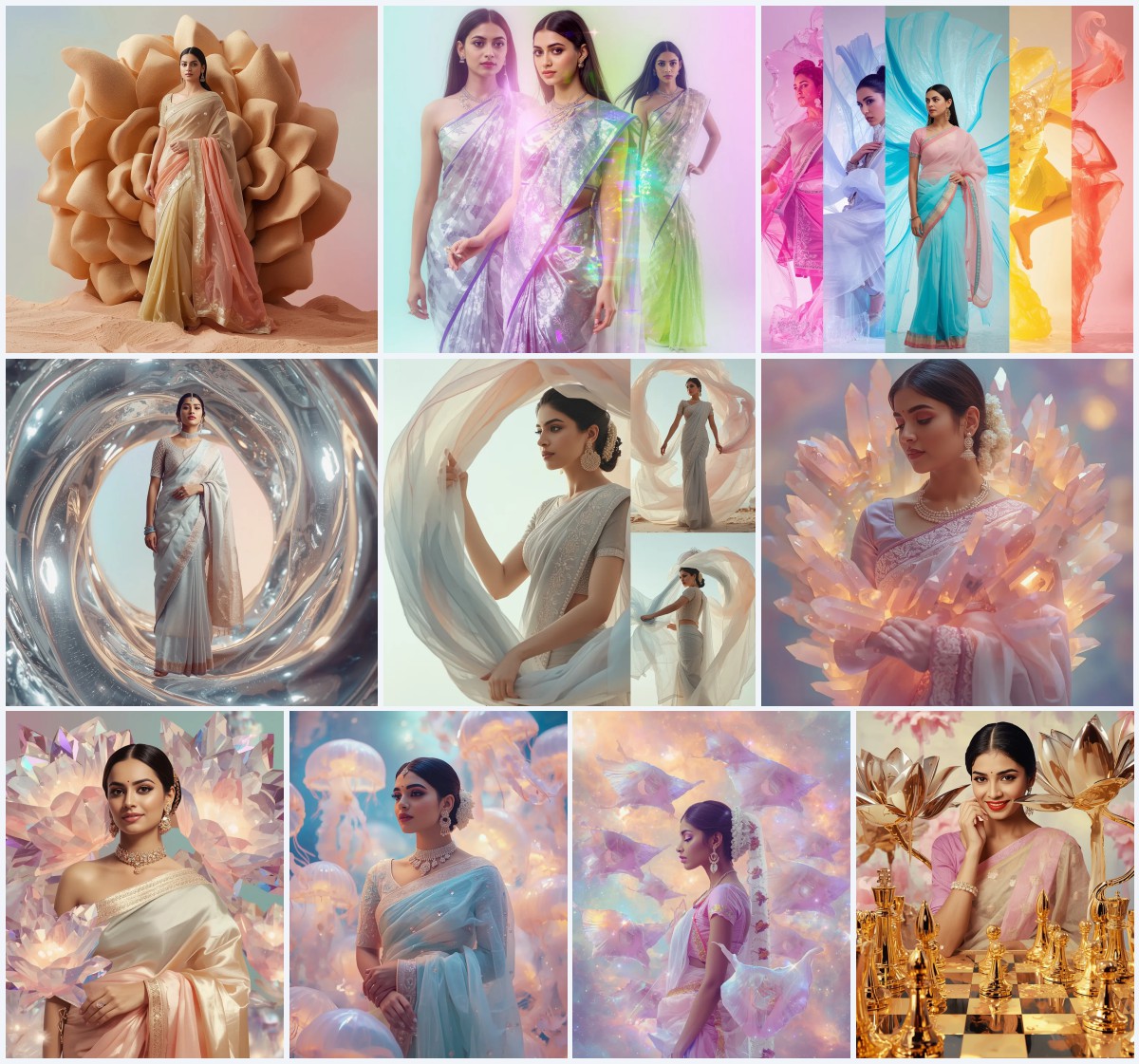 New 10 Prompts For Saree In English for Universal Description | traditional prompt for gemini ai girl aesthetic