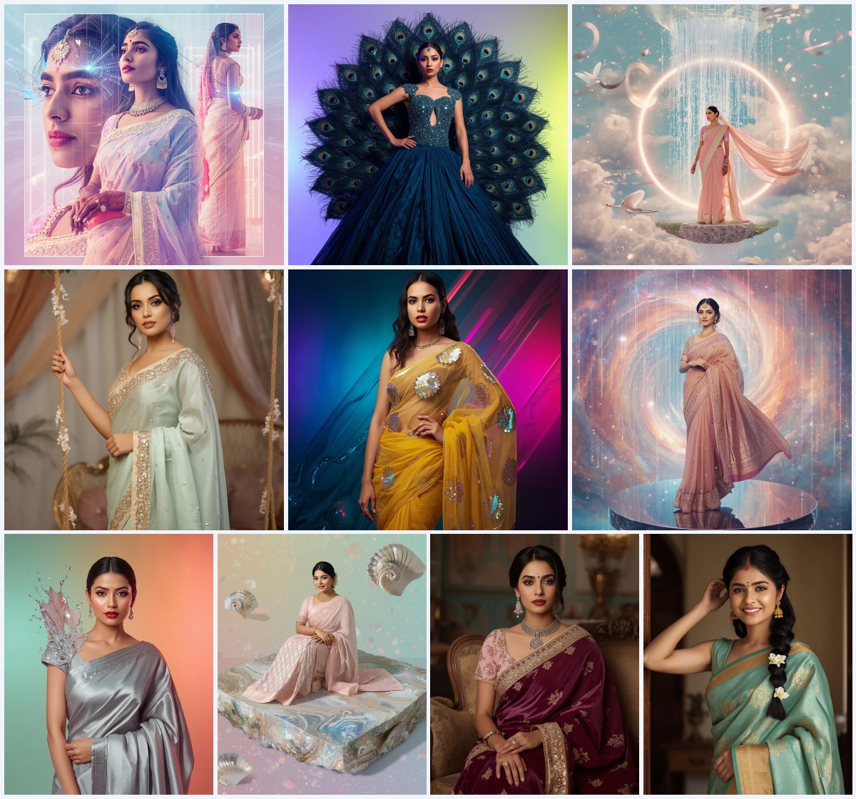 New 10 Saree Prompt For ChatGPT AI for Detailed Artistry | prompt for ai image generator for social media