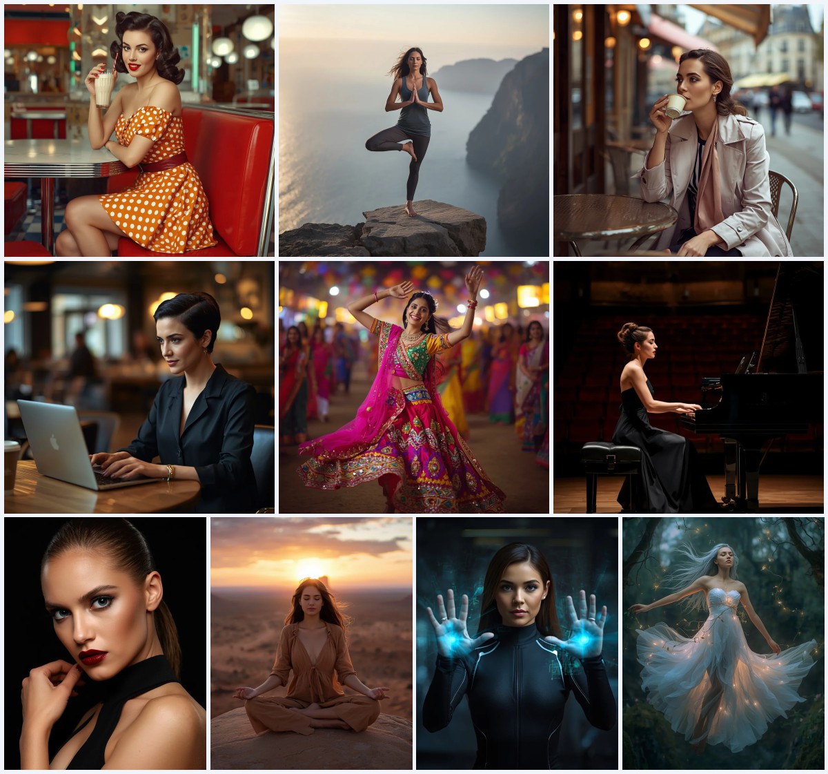 Top 10 AI Prompts for Radiant Women with Bold Lip Gloss in Glossy Beauty Portraits | character design ai prompt