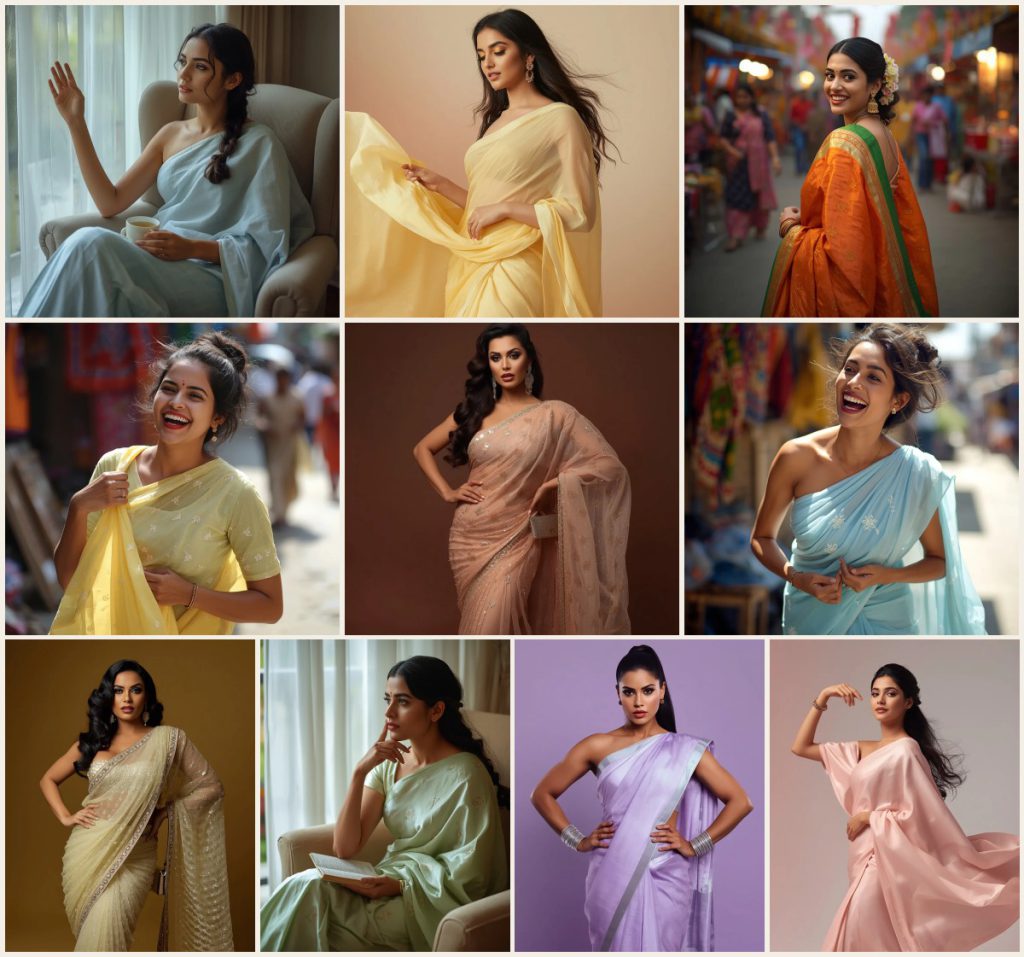 Best 10 Saree with Traditional Footwear AI Prompts for Cultural Authenticity