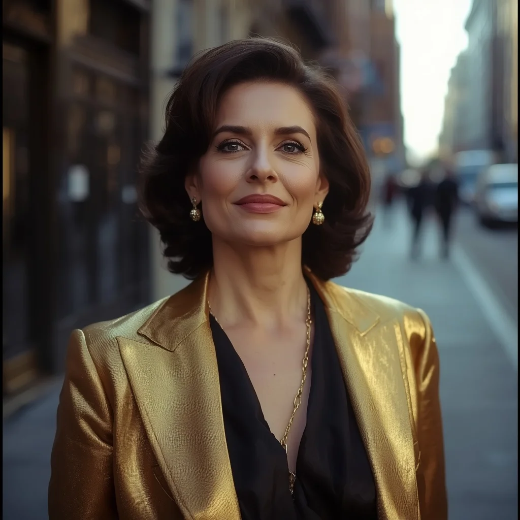 Hollywood Royalty's Impromptu Moment in Gold — AI image prompt